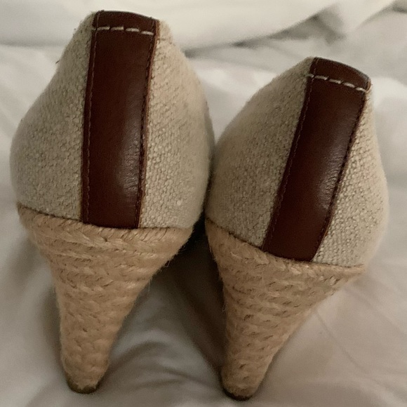 MICHAEL KORS LINEN espadrille wedges womens size 10 - Picture 13 of 15